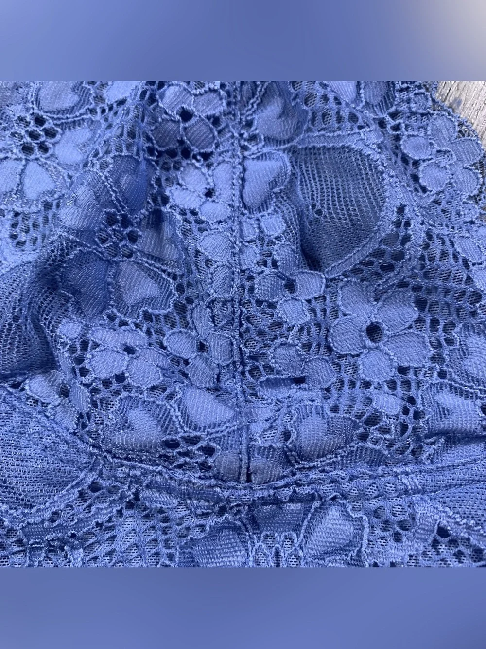Intimately Free People Galloon Lace Halter Periwinkle Blue size M